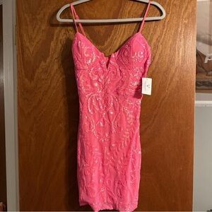 Pink Windsor hoco dress